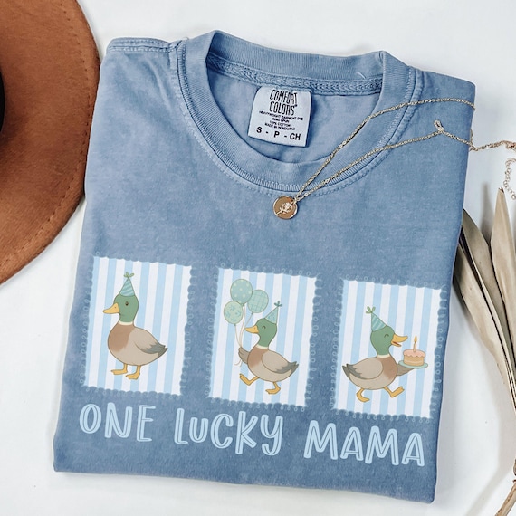 One Lucky Duck 1st Birthday Matching Family Shirt One Lucky Mama Birthday Outfit Matching Mommy Duck Birthday Comfort Colors Tee