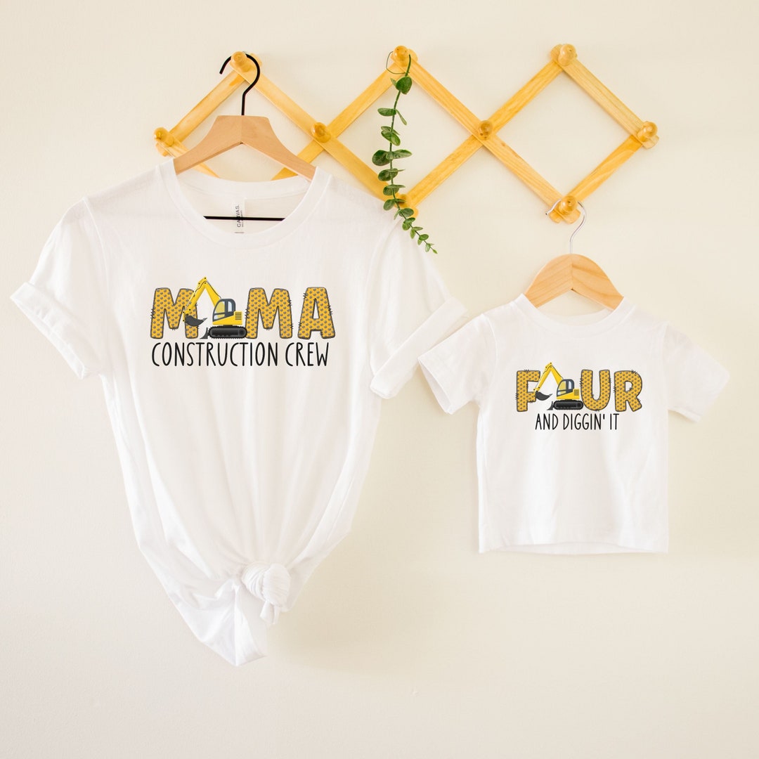 Construction Crew Matching Shirt, 4th Birthday Construction Shirt ...
