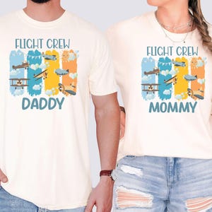 Airplane Matching Family Birthday Shirt, Airplane 1st Birthday Outfit, Flight Crew Birthday Mommy and Me Tee, Vintage Airplane Birthday