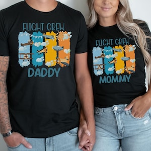 Airplane Matching Family Birthday Shirt, Airplane 1st Birthday Outfit, Flight Crew Birthday Mommy and Me Tee, Vintage Airplane Birthday