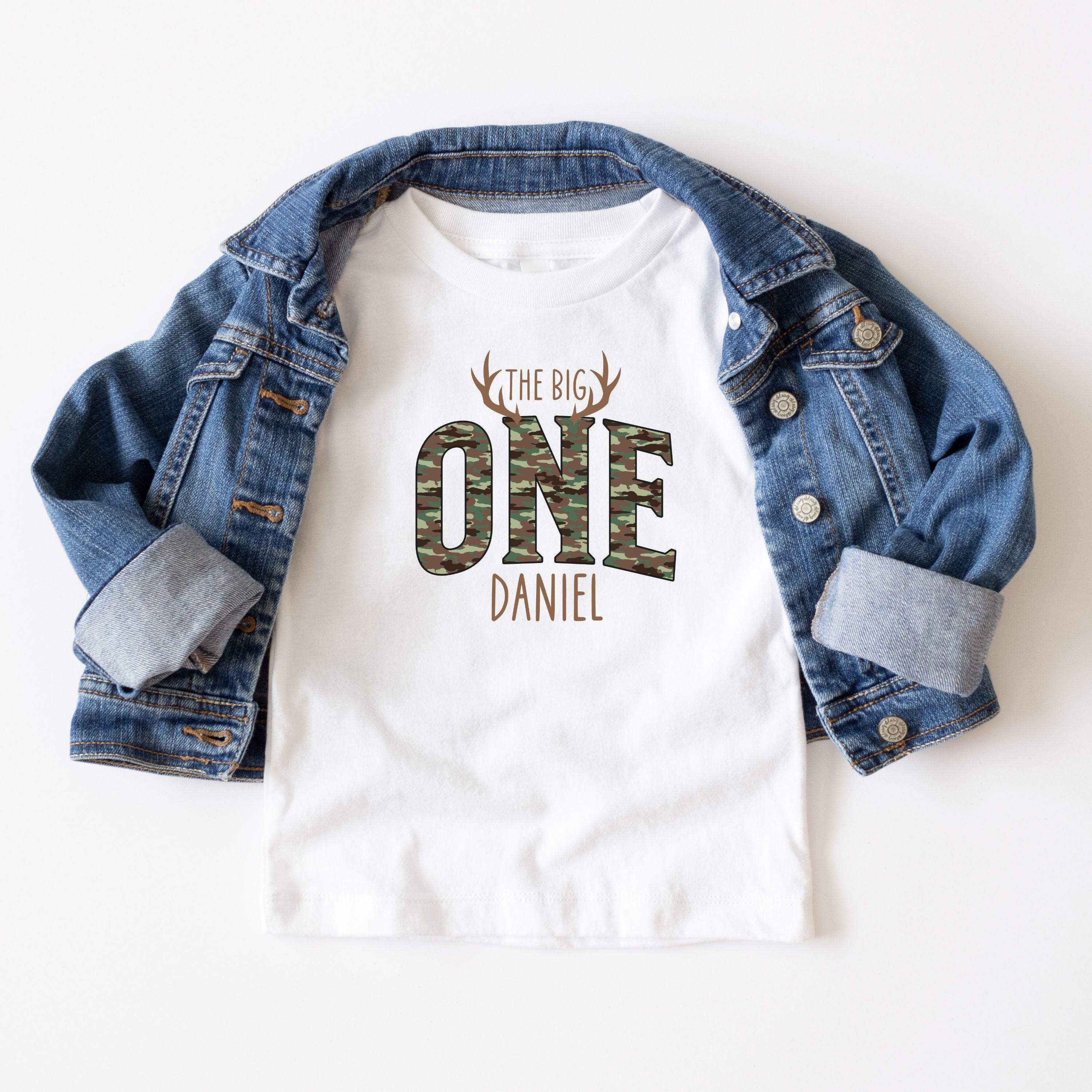 The Big One 1st Birthday Matching Family Shirt Hunting Deer Birthday Outfit Matching Mommy and Me Tee Deer Hunting Theme Shirt, Boy Birthday