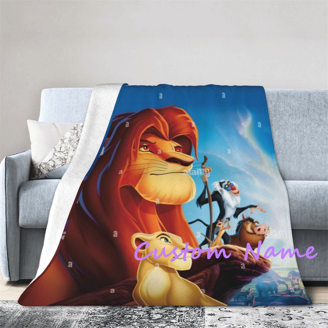 Personalized Custom Name Blanketsimba the Lion King Blankets Etsy