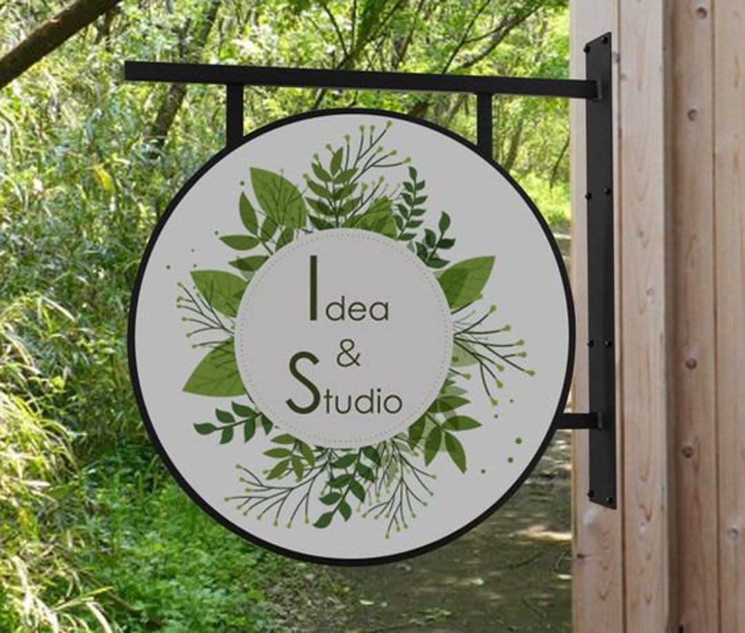 Blade Sign Custom Round Shop Sign Store Front Sign Wall Mounted Store