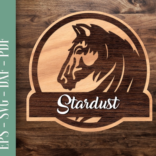 Horse Head sign, Farm Sign svg, Porch Sign, Horse Name sign, Horse Stall sign, Gift for Horse lovers, Horse Laser Cut pattern, Wood Sign svg