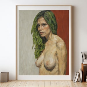 Ivy Eve Painting Print, Naked Woman Wall Art, Sensual Photo Wall Decor