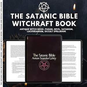 The Satanic Bible Witchcraft Book | Antique Witch Book | Pagan and Occult Spellbook | Luciferian & Satanism Grimoire | Dark Magic Book