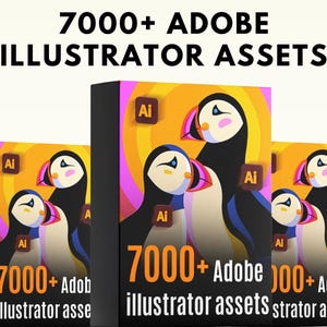 7000+ Adobe Illustrator Assets | AI Graphic Design Bundle | Vector & Illustration Pack | Editable Illustrator Templates | Instant Download