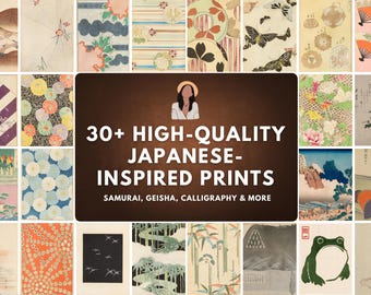 30+ High-Quality Japanese Wall Prints | Aesthetic Japanese Art Decor | Minimalist & Traditional Wall Art | Digital Download Prints