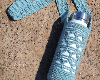 Bergen Bottle Cozy Crochet Pattern – Insulated Water Bottle Holder – PDF Crochet Pattern – Digital Download