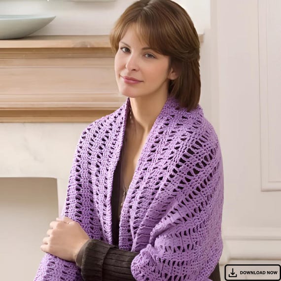 Friendship Shawl Crochet Pattern Red Heart Soft Solids Yarn