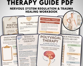 Polyvagal Therapy Guide PDF | Nervous System Regulation & Trauma Healing Workbook | Somatic Exercises | Mental Health Resource