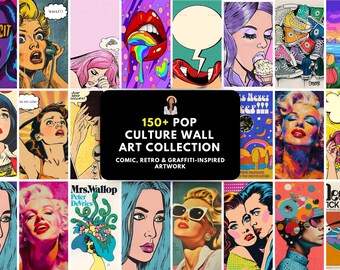 150+ Vibrant Pop Art Prints | Retro, Comic & Graffiti-Inspired Artwork | Colorful Wall Art for Home Decor