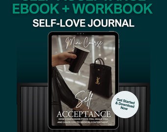 Self-Acceptance eBook + Workbook | PLR + Master Resell Rights | Digital Mental Health Guide | Self-Love Journal | Instant Download