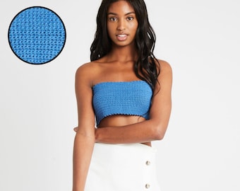 Holly Bandeau Crochet Pattern | Wool and the Gang Buddy Hemp Top | Summer Crochet Tube Top | PDF Instant Download