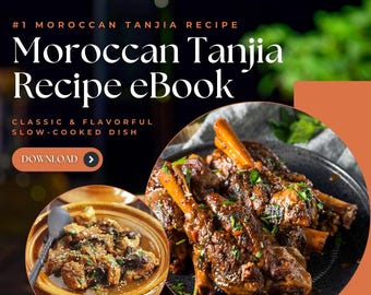 Moroccan Tanjia Recipe eBook | Authentic Moroccan Cuisine | Traditional Slow-Cooked Dish | Digital Cookbook | Instant Download