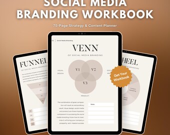 Social Media Branding Workbook | 75-Page Strategy & Content Planner | Digital Marketing Journal | Business Branding Guide PDF
