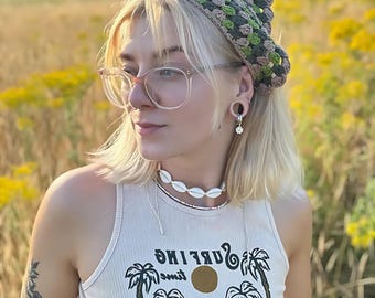 Cruel Summer Bandana Crochet Pattern | Taylor-Inspired Granny Triangle Scarf | Easy Headscarf PDF | 4ply Cotton Yarn Project | Digital