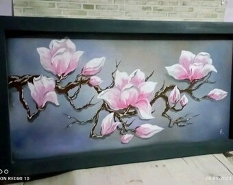 Schilderij "Magnolias" Werk van de kunstenaar