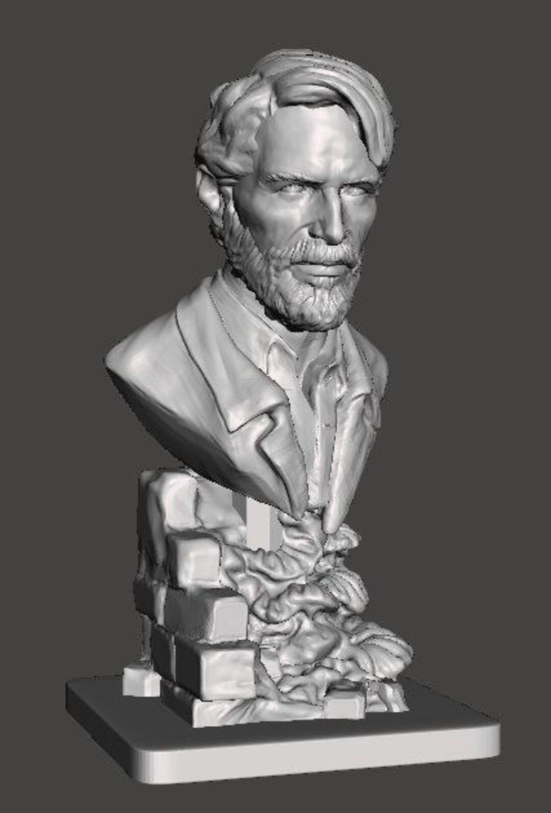 Joel Bust the Last of Us STL File Marvel Dc Comics Statue Etsy
