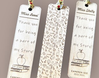 Marcador de madera de regalo de maestro personalizado