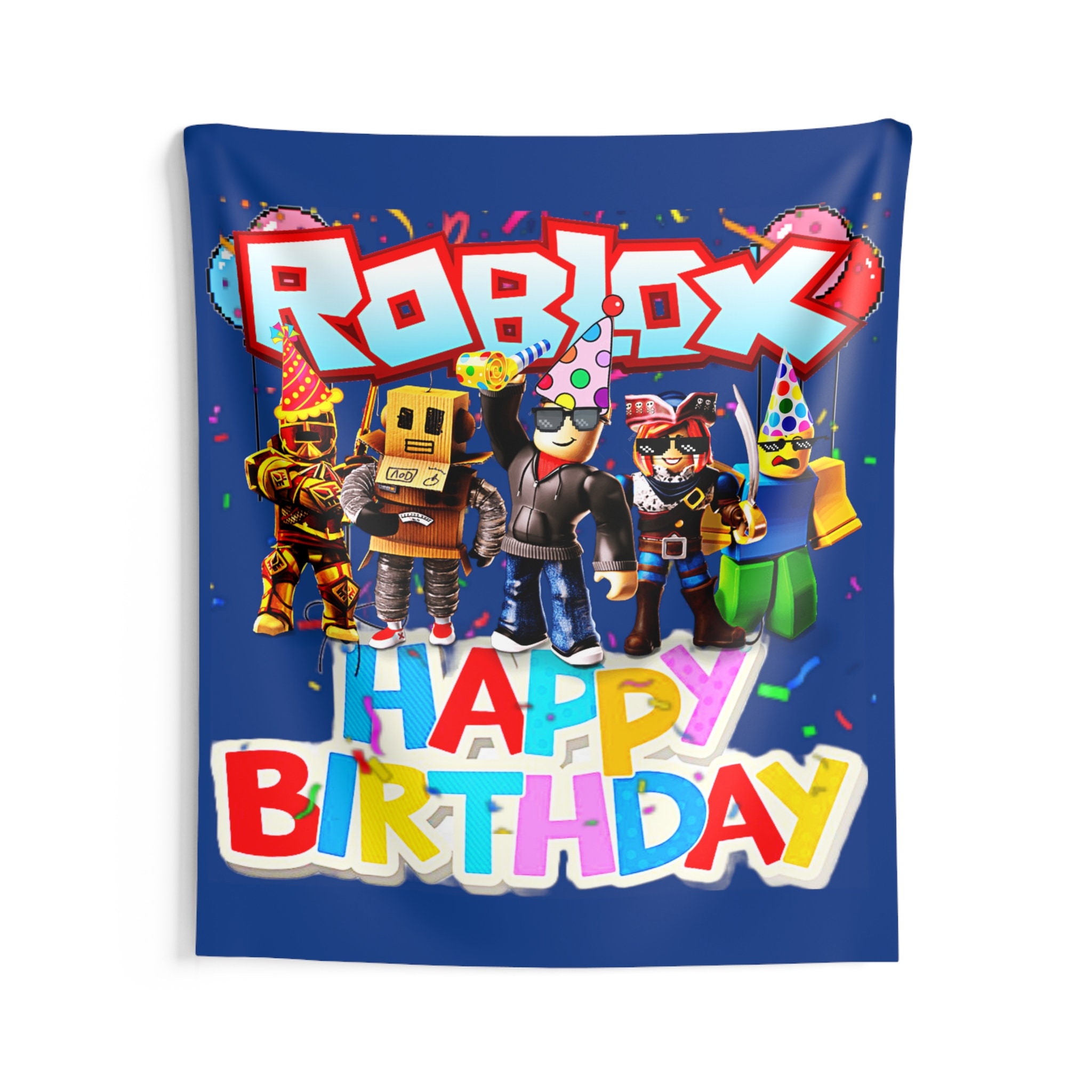 2024 Roblox Inspired Happy Birthday Party Wall Tapestry Banner - Etsy