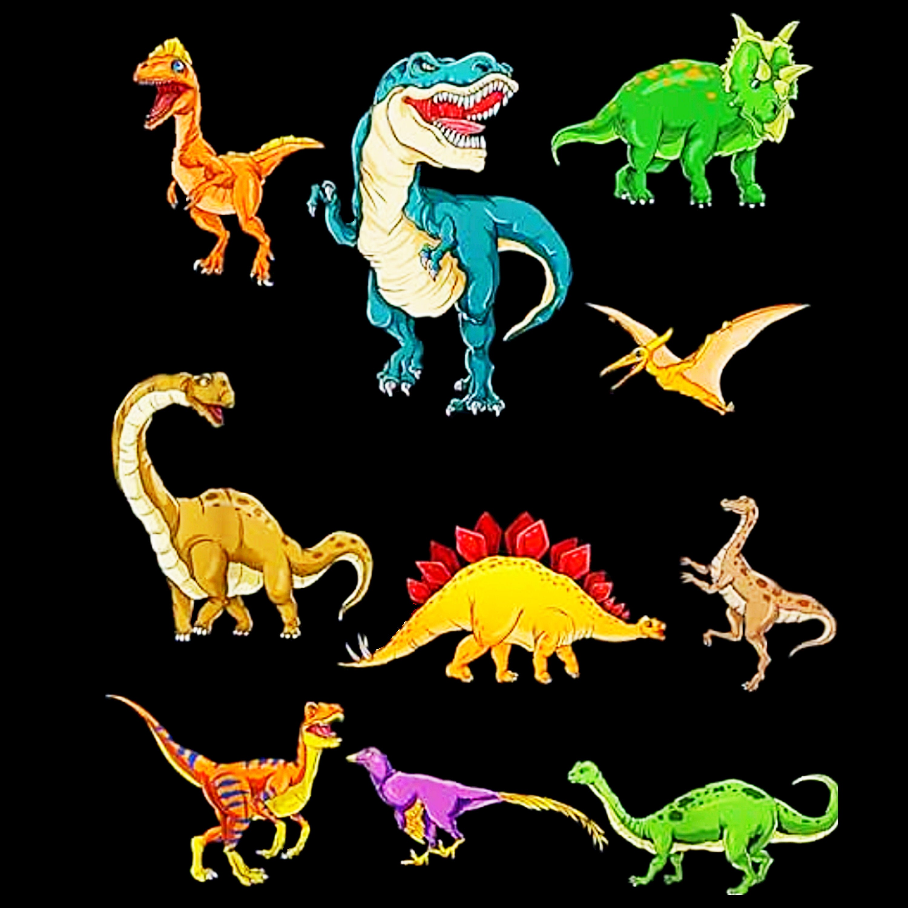 Dinosaurs Transparent PNG File Digital Download Bundle - Etsy