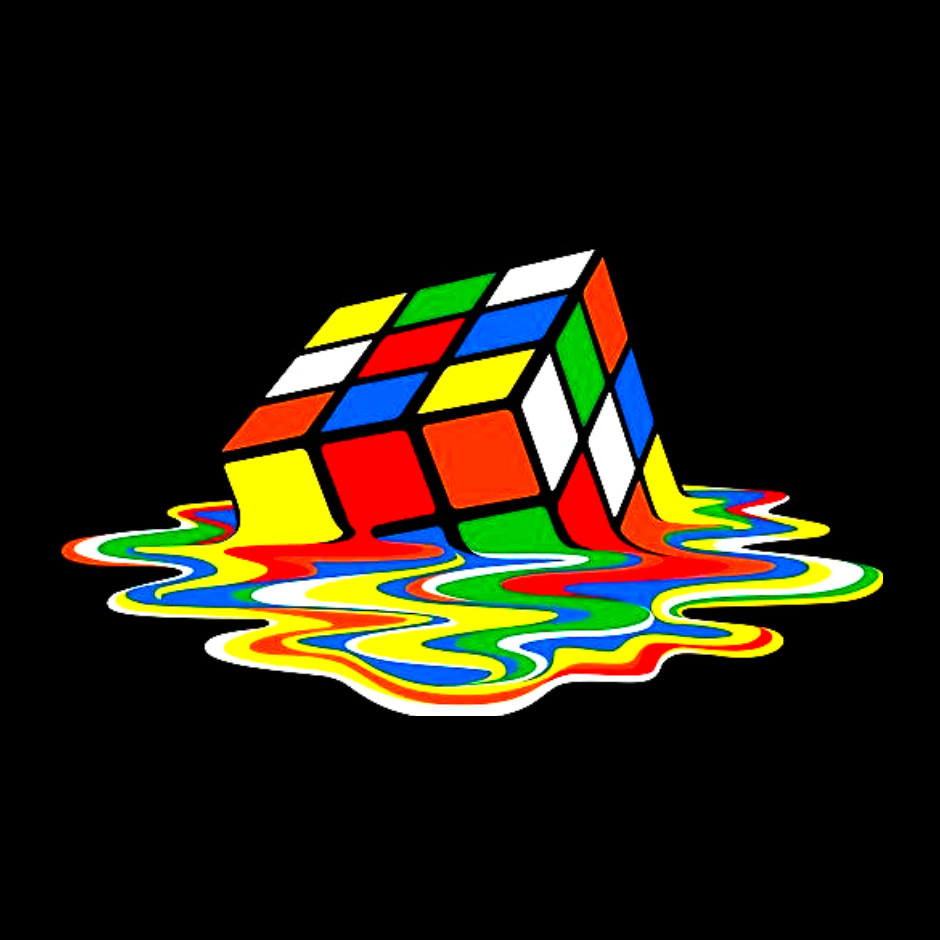 Melted Rubix Cube Art Design Digital Download PNG - Etsy