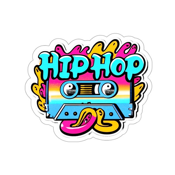 Vintage Hip Hop Cassette Tape Stickers Old School Graffiti Style Design