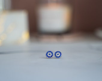 Large Evil Eye Stud Earrings