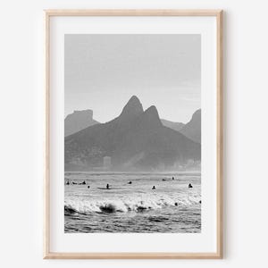 Rio de Janeiro Print Black and White Printable Wall Decor Digital download