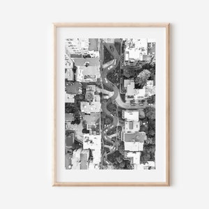 San Francisco Schwarzweiß-Druck, Lorbeer Street, Druck in Kalifornien, San Francisco Wandkunst, Lorbeerstraße Poster, Kalifornien Wandkunst