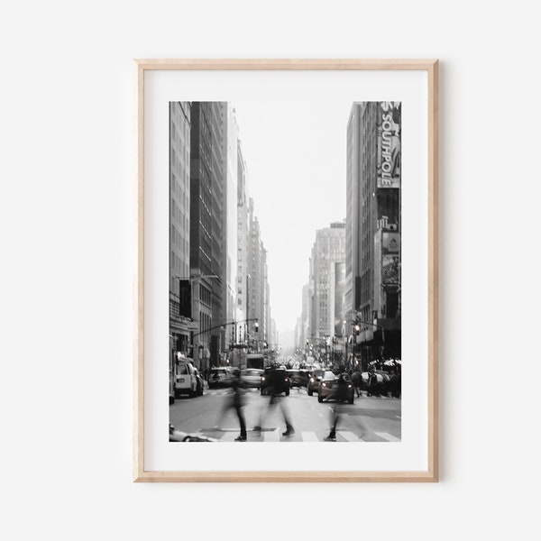 NYC Skyline Print: Black and White Manhattan Wall Art (Digital Download)