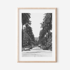 Los Angeles Print Black and White, Los Angeles Wall Art, Los Angeles Palm Trees Print,California Print, Los Angeles Poster,California Poster