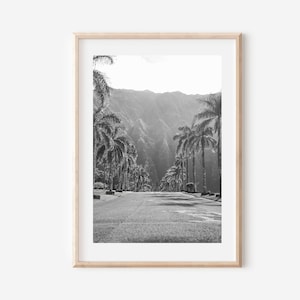 Hawaii Print Black and White, Hawaii Wall Art, Hawaii Poster,Maui Print, Hawaii Beach Print,Palm Tree Print, Coastal Wall Art,Aloha Wall Art