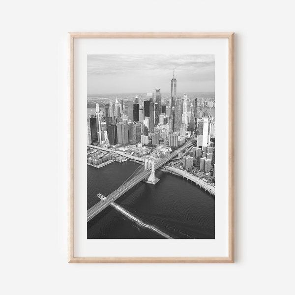 New York City Print noir et blanc, New York City Skyline, NYC noir et blanc Poster Print, Empire State Building Art Print, New York Wall Art