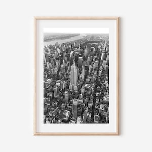 Impresión de la ciudad de Nueva York en blanco y negro Horizonte de la ciudad de Nueva York Arte mural de Nueva York Póster de Nueva York Impresión de Nueva York Impresión de Manhattan Decoración del puente de Brooklyn