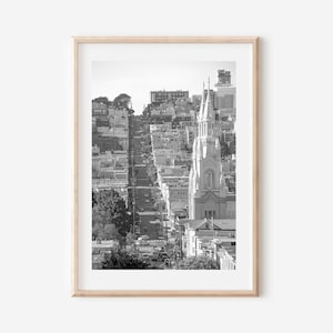 San Francisco Schwarzweiß-Druck, Kalifornien Wandkunst, Urban Kunstdruck, San Francisco Poster, Kalifornien Druck, San Francisco Wandkunst