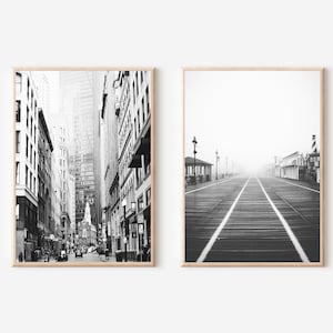 Boston City Print Set of 2, Boston Print Black And White, Boston Wall Art, Boston Poster, Massachusetts Print Set, Boston Gallery Wall Art