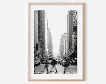 New York City Print Black and White New York City Skyline NYC Black and White New York Poster Print New York Wall Art Manhattan Print
