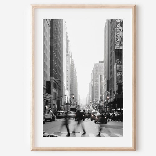 New York Poster Wall Art Black and White New York Print - Etsy