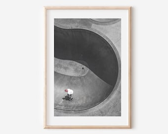 Venice Skatepark Print: Black and White California Wall Art (Digital Download)