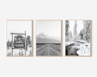 Colorado Black and White Photography Print Set (Digital Download)