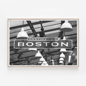 Boston Print Black and White, Boston Wall Art, Boston Poster, Massachusetts Print, Boston Travel Print, Boston Decor, Printable Wall Art