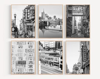 Nashville Black and White Photo Print Set (Digital Download)