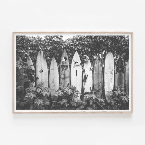 Hawaii Print Black and White Hawaii Wall Art Hawaii Etsy