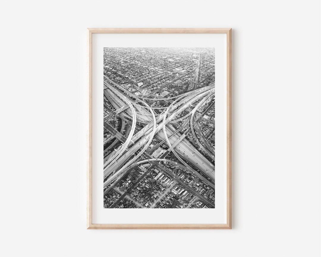 Los Angeles Print Black and White, Los Angeles Wall Art,california