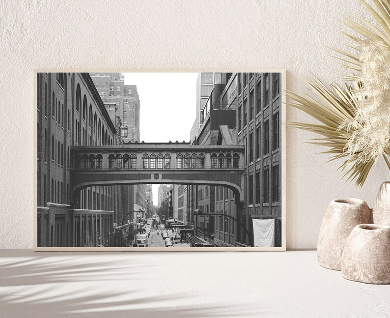 NYC Skyline Print: Black and White New York City Wall Art (digital ...