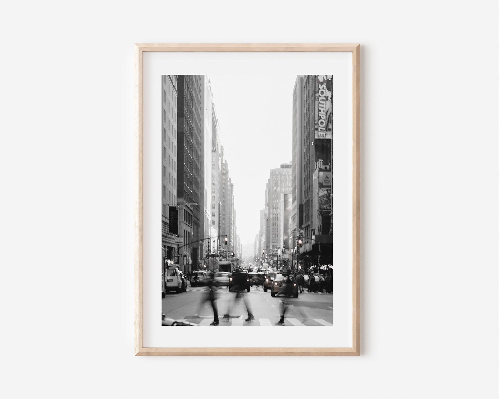 Black and White New York City Skyline Print: Manhattan Wall Art ...