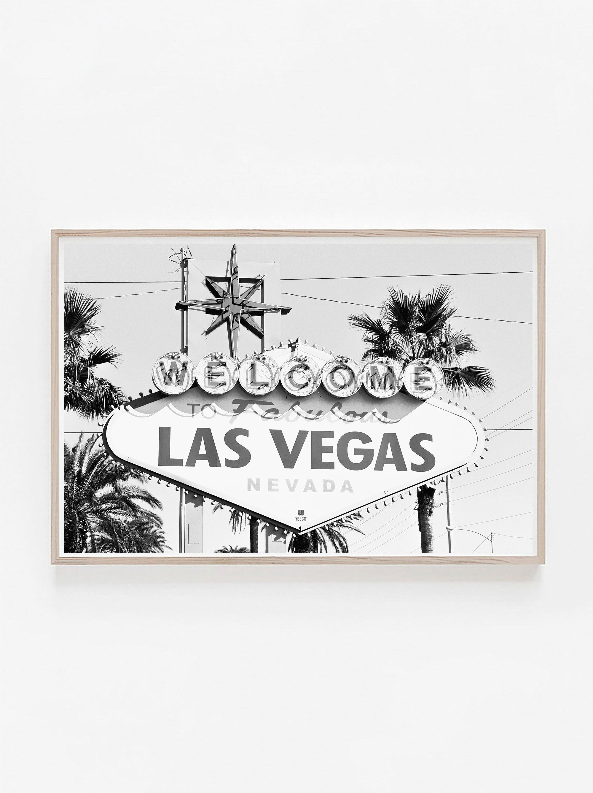 Las Vegas Print Black and White, Las Vegas Wall Art, Welcome to Las Vegas Art Sign, Las Vegas Posters, Las Vegas Travel Print, Nevada Print