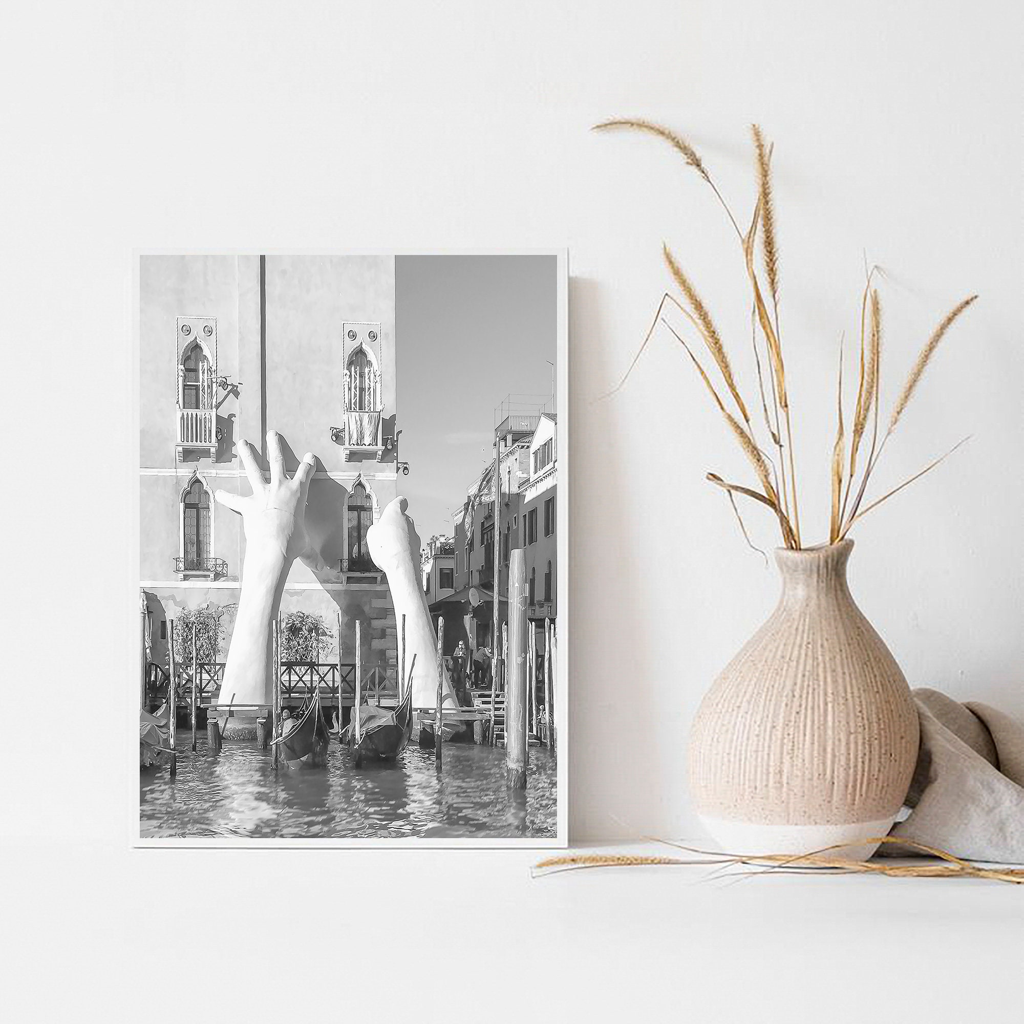 Venice Print Black and White Venice Wall Art Italy Poster - Etsy